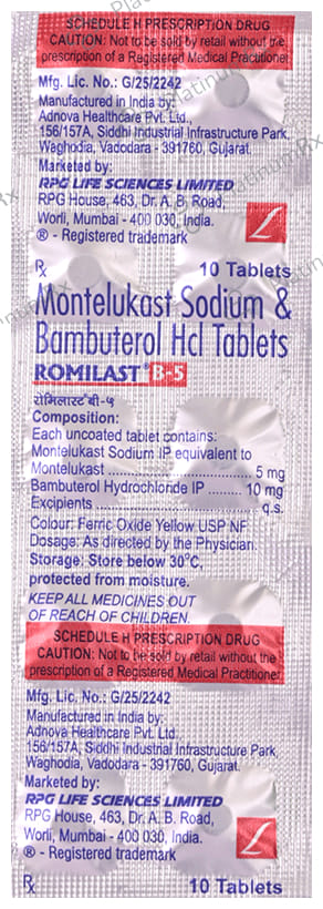 Romilast B-5 Tablet 10s