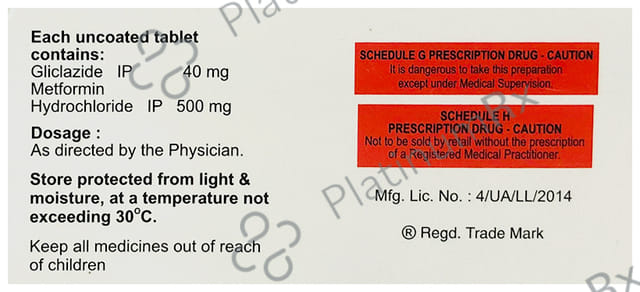 Glychek M 40/500mg Tablet 10s
