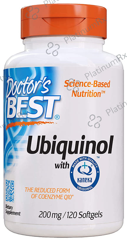 Doctor's Best Ubiquinol with Kaneka 200mg Softgels - For Antioxidant Support, Heart Health & Energy 120 capsules