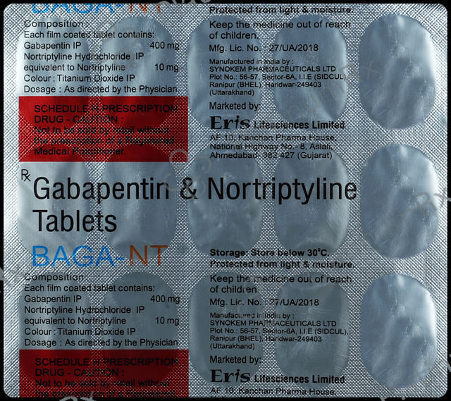 Baga NT 400/10mg Tablet 15s