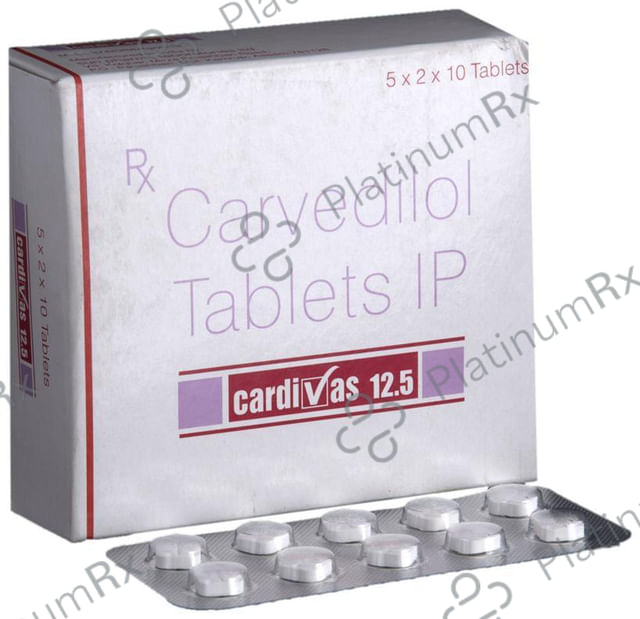 Cardivas 12.5mg Tablet 10s
