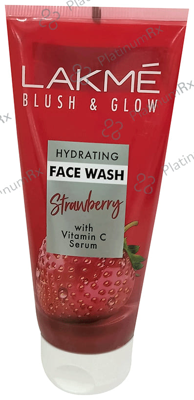 Lakme Blush & Glow Face Wash Strawberry-with Vitamin C Serum 100 gm