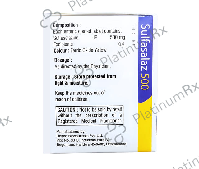 Sulfasalaz 500mg Tablet 15s