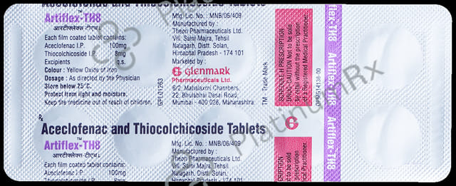 Artiflex TH 100/8mg Tablet 10s