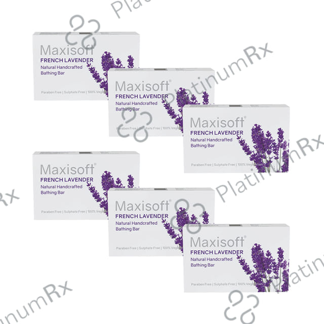 Maxisoft French Lavender Bathing Bar (75gm Each) 6 units