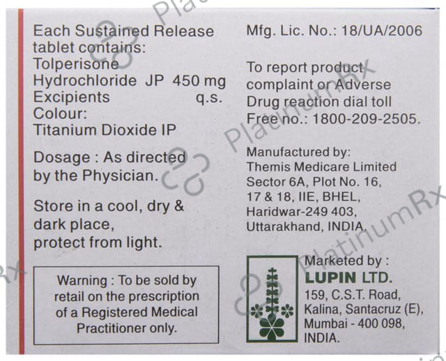 Tolifast SR 450mg Tablet 6s