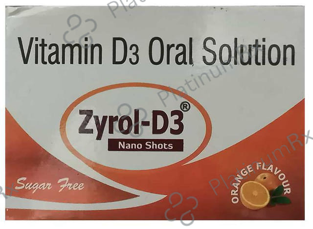 Zyrol D3 Nano Shots (Each 5ml) Orange Sugar Free 4s