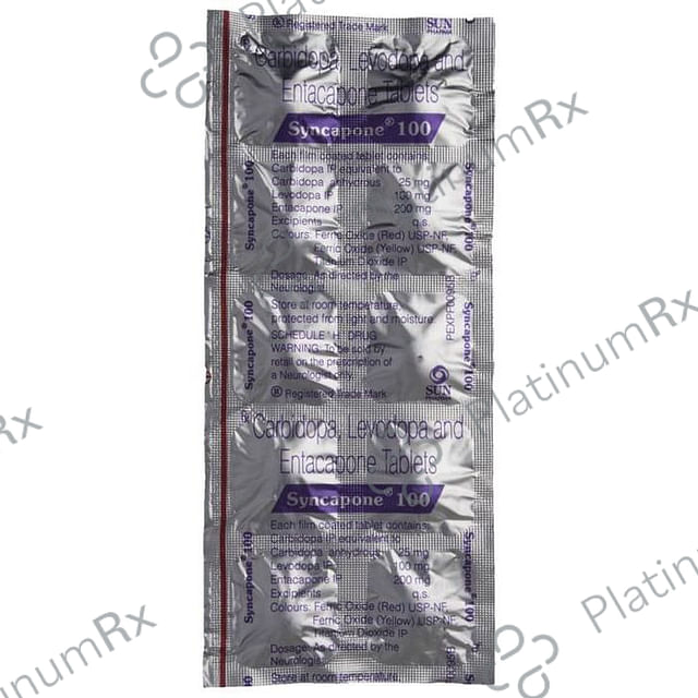 Syncapone 100 25/200/100mg Tablet 10s