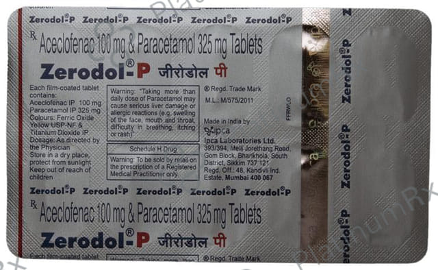 Zerodol P 100/325mg Tablet 10s