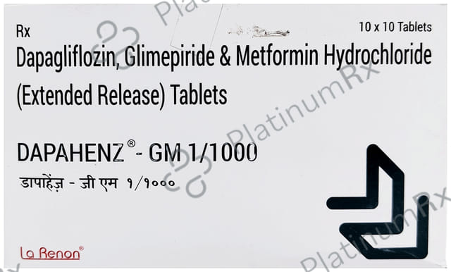 Dapahenz GM 1/1000/10mg Tablet ER 10s