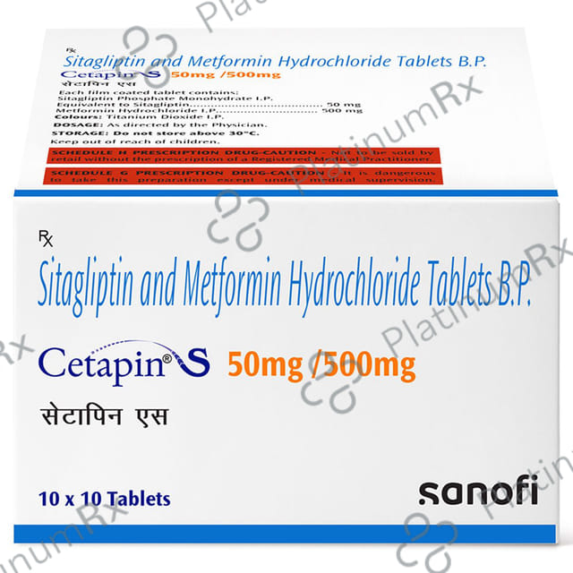 Cetapin S 50mg/500mg Tablet 10s