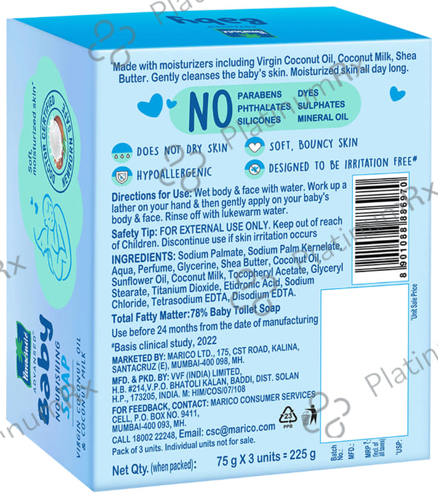 Parachute Nourishing Soap (75gm Each)