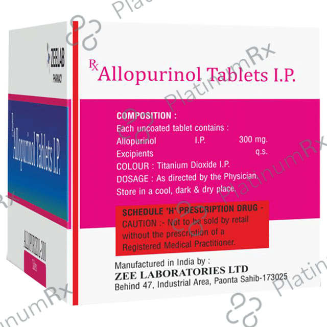 Allopurizol 300mg Tablet 10s