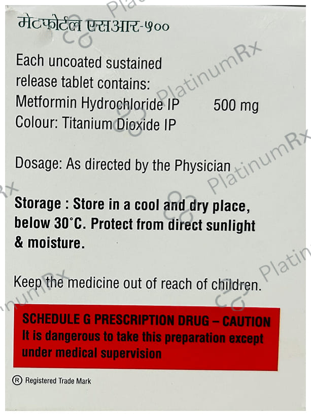 Metfortal SR 500mg Tablet 15s