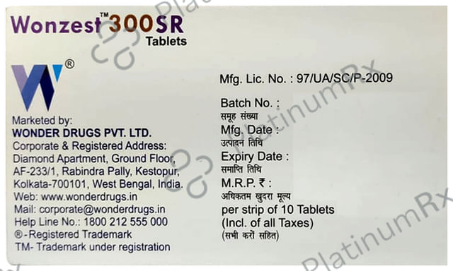 Wonzest 300 SR Tablet 10s