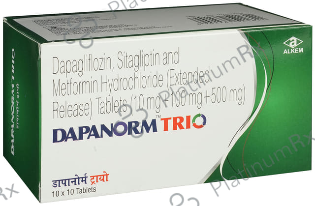 Dapanorm Trio ER 10/500/100mg Tablet ER 10s