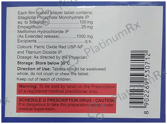 Alsita EM 25/1000mg Tablet ER 10s