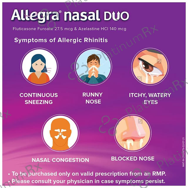 Allegra 140/27.5mcg Nasal Duo Spray 7gm