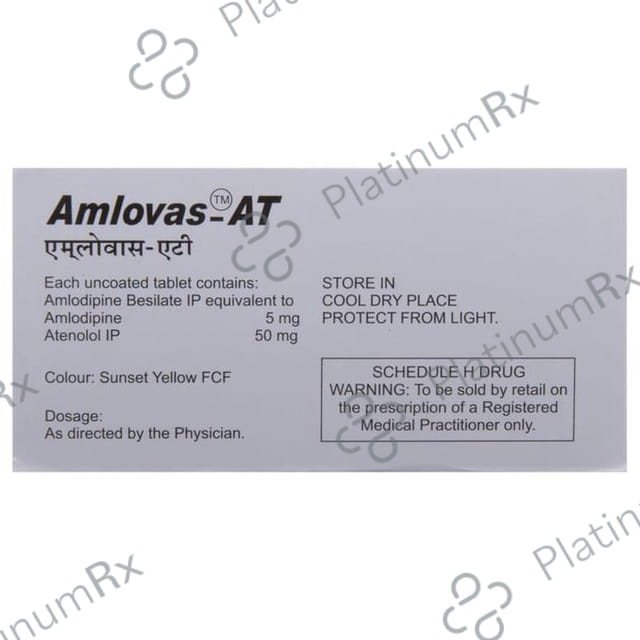 Amlovas AT 5/50mg Tablet 15s