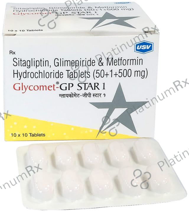 Glycomet GP Star 1mg Tablet 10s