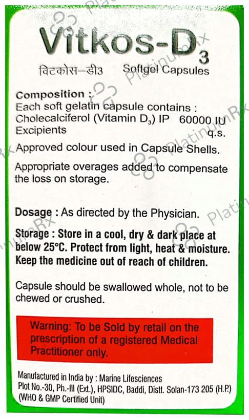 Vitkos-D3 Softgel Capsule