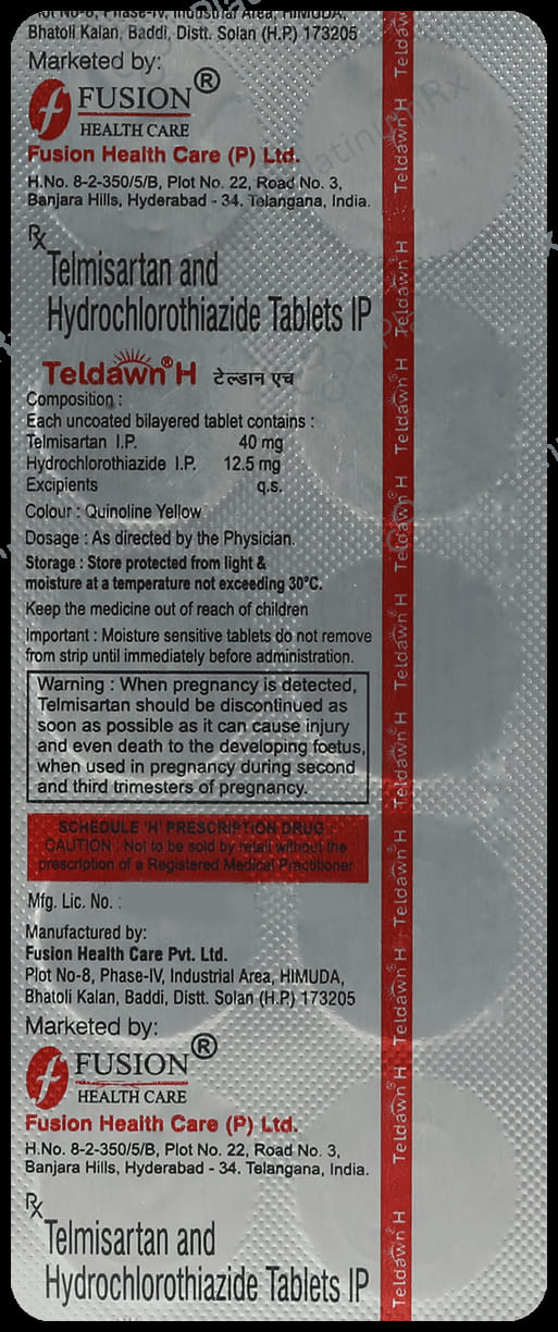 Teldawn H 12.5/40mg Tablet 10s