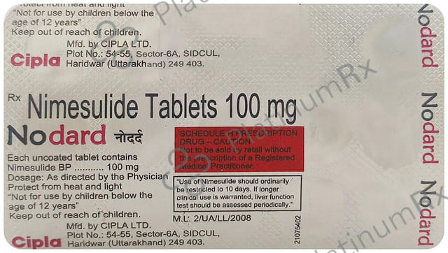 Nodard 100mg Tablet 15s