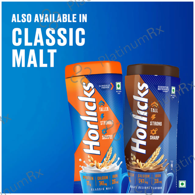 Horlicks Drink with Vitamin C, D & Zinc - For Bones & Metabolism - Flavour Chocolate Delight