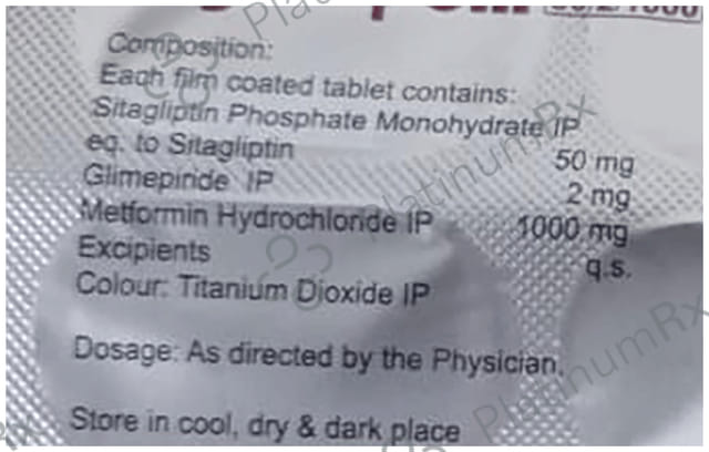 Sugaray GM 50/2/1000mg Tablet 15s
