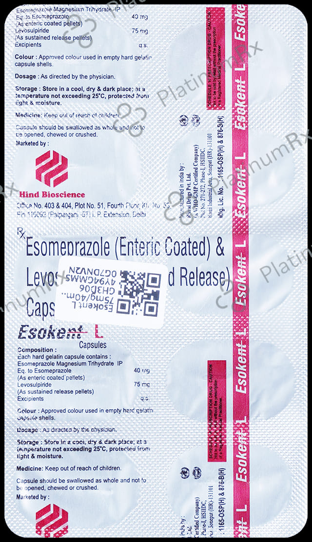 Esokent L 75mg/40mg Capsule