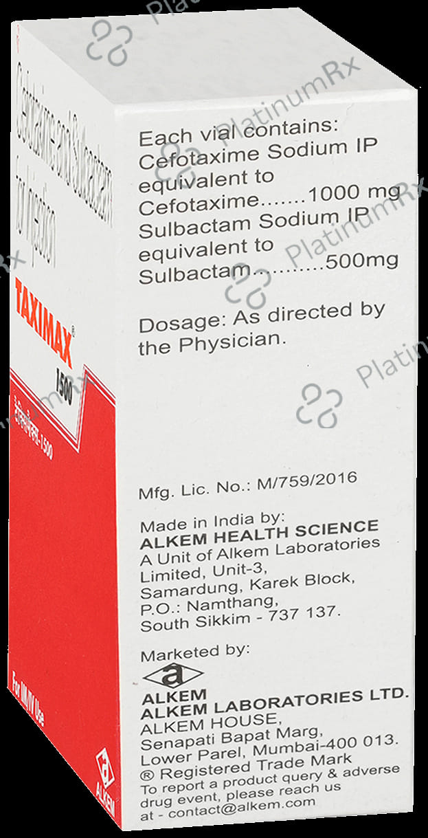 Taximax 1000/500mg Injection 1s