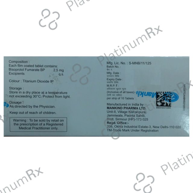 Bisoheart 2.5mg Tablet 10s