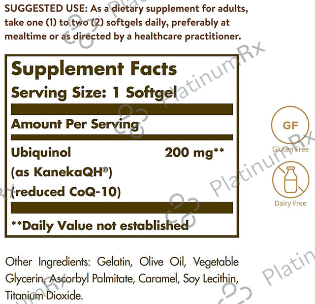 Solgar Ubiquinol Reduced CoQ 10 200mg Softgel