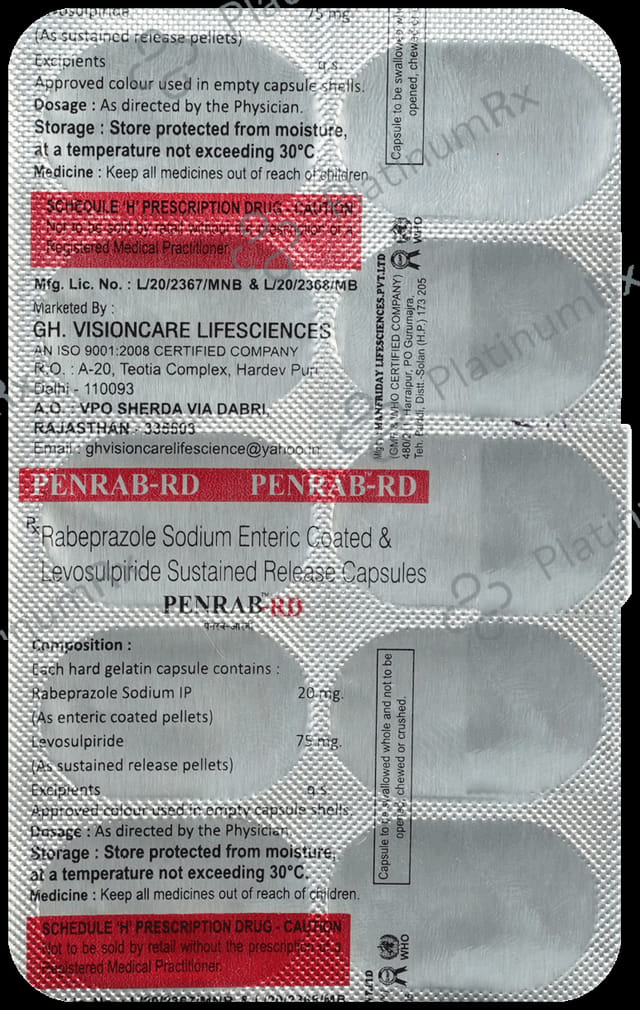 Penrab RD 75/20mg Capsule SR 10s