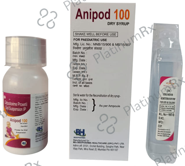 Anipod 100mg Dry Syrup 30ml (Beepharma Healthcare (Opc) Pvt. Ltd.)