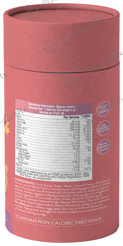 Swisse Me Biotin Gummies with Vitamin B12, C & E, Promotes Healthy Hair, Skin & Nails