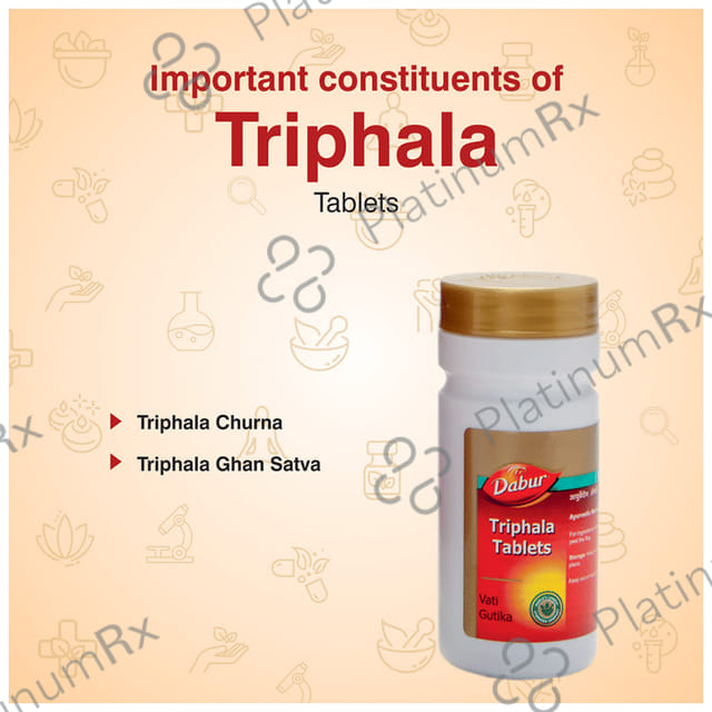 Dabur Triphala Tablet - Supports Digestive Health & Bowel Movements