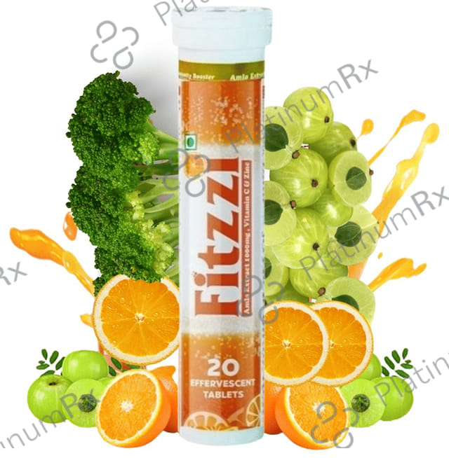 Fitzzi Amla Extract 1000mg, Vitamin C & Zinc Effervescent Tablet