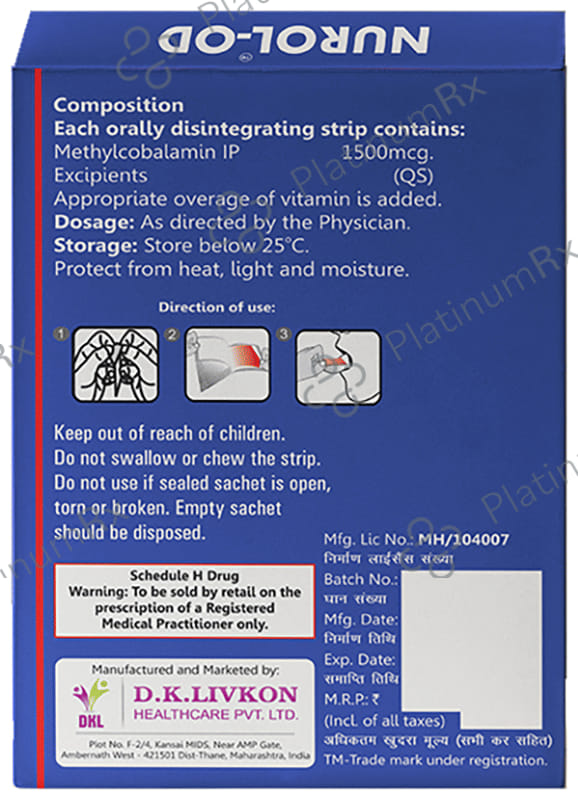 Nurol OD Disintegrating Strip Sugar Free 10s