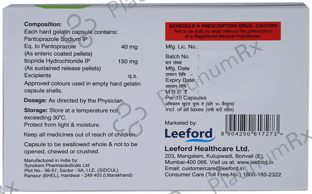 Pantafol IT 40/150mg Capsule SR 10s