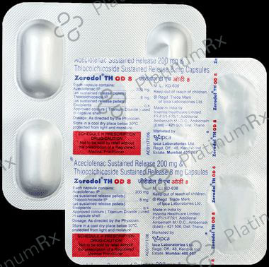 Zerodol TH OD 200/8mg Capsule SR 5s