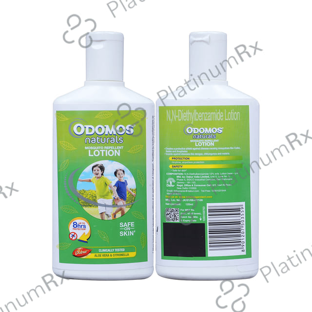 Odomos Naturals Mosquito Repellent Lotion with Aloe Vera & Citronella