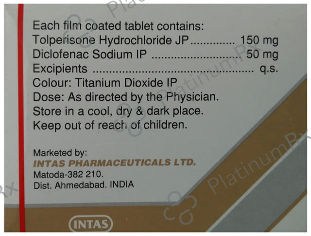 Tolperitas D 50/150mg Tablet 10s