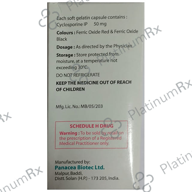 Panimun Bioral 50mg Capsule 6s