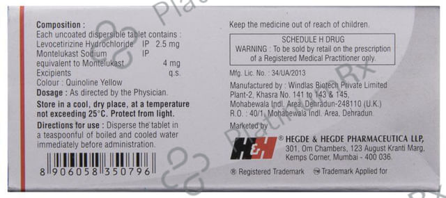 HHLevo M Kid 2.5/4mg Tablet DT 10s