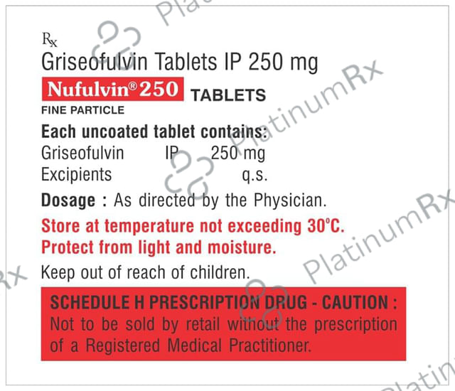 Nufulvin 250mg Tablet