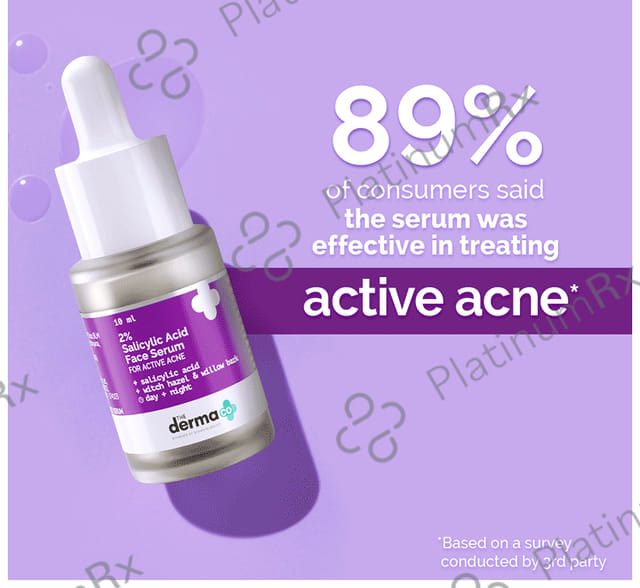The Derma Co 2% Salicylic Acid Face Serum - For Active Acne 10 ml