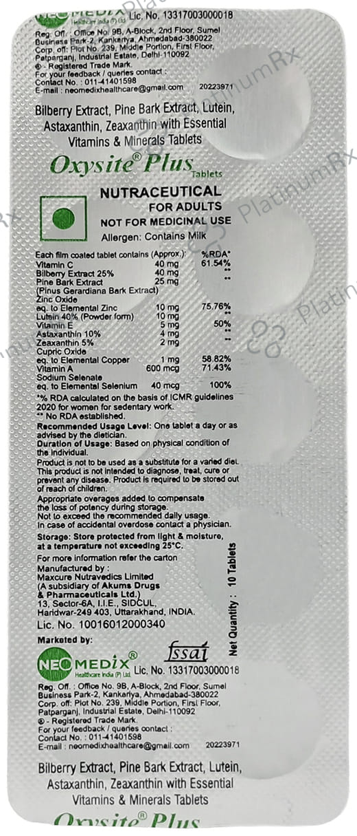Oxysite Plus Tablet