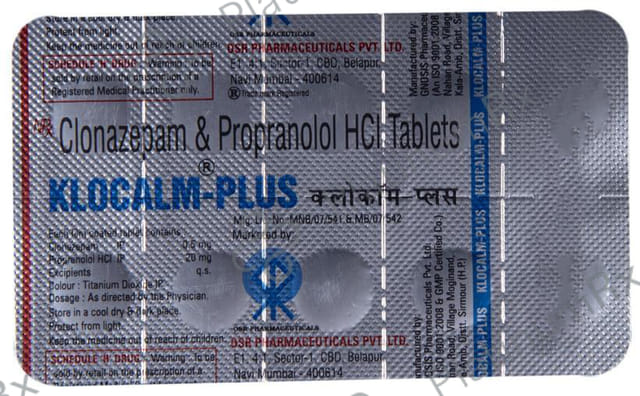 Klocalm Plus 0.5/10mg Tablet 10s