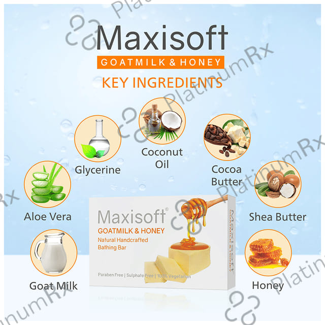 Maxisoft Goat Milk & Honey Bathing Bar (75gm Each) 3 units